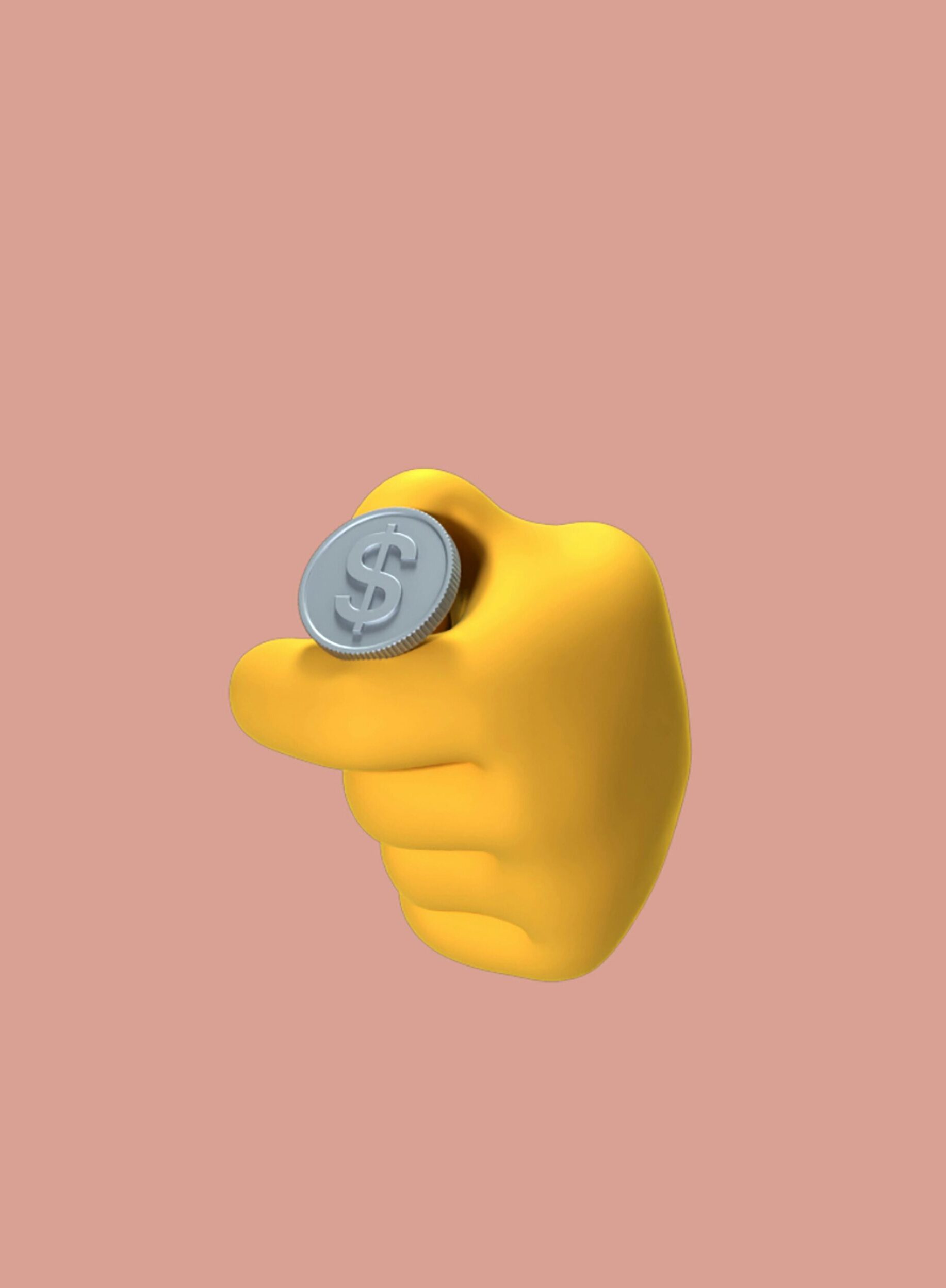Hand Emoji Holding a Coin